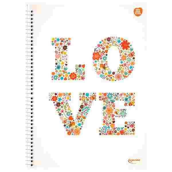 CADERNO 10X1 CAPA DURA KBOM FEMININO